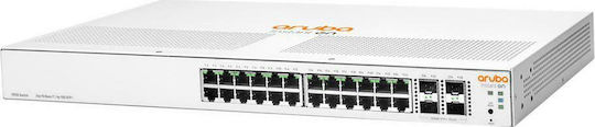 Aruba Instant On 1930 24G Class4 PoE 4SFP/SFP+ Managed L2 / L3 PoE+ Switch with 24 Gigabit (1Gbps) Ethernet Ports and 4 SFP Ports