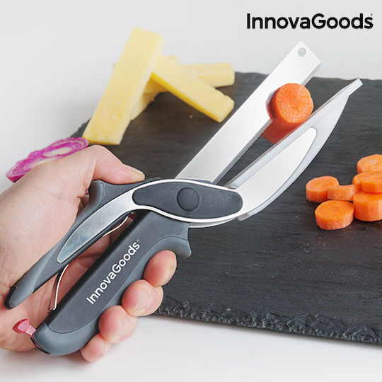 InnovaGoods Scible Foarfecă pentru tăiat salată din oțel inoxidabil 25cm Negru