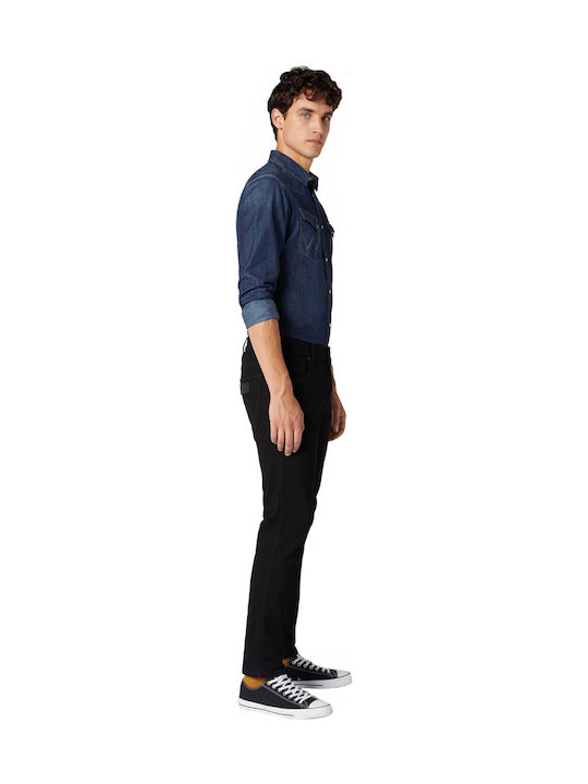 Greensboro Ανδρικό Παντελόνι Τζιν Ελαστικό Regular Straight Fit Μαύρο