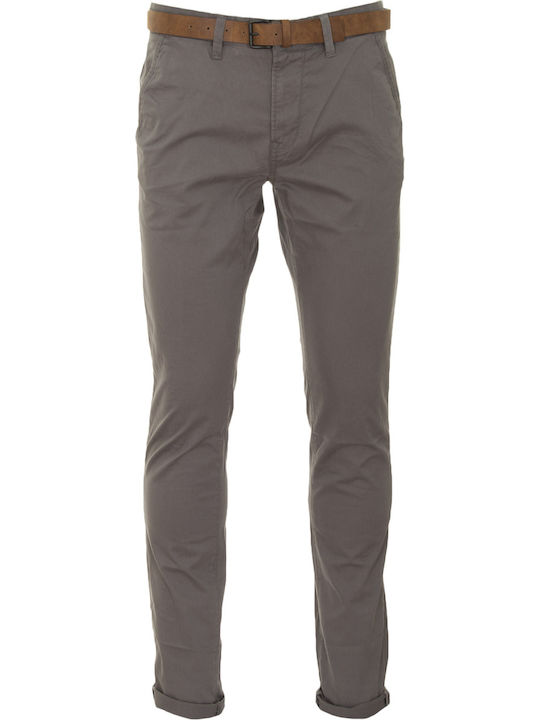 Παντελόνι Chino Ελαστικό σε Slim Εφαρμογή Γκρι