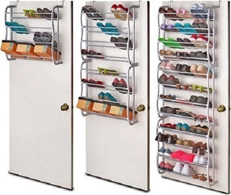 Bakaji Door Hook 36 Slots For Shoes Stainless Steel 50x20x183cm