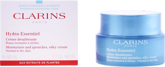Clarins Hydra-Essentiel Ενυδατική & Αναπλαστική Κρέμα Προσώπου με Υαλουρονικό Οξύ 50ml
