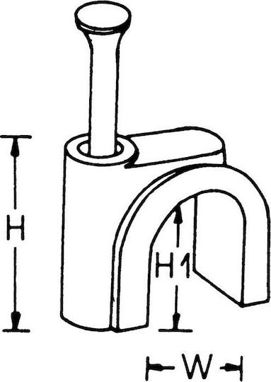 FixPoint KBCR 7 Στερεωτικό Καρφί Ρόκα 7mm Λευκά 100τμχ 17079