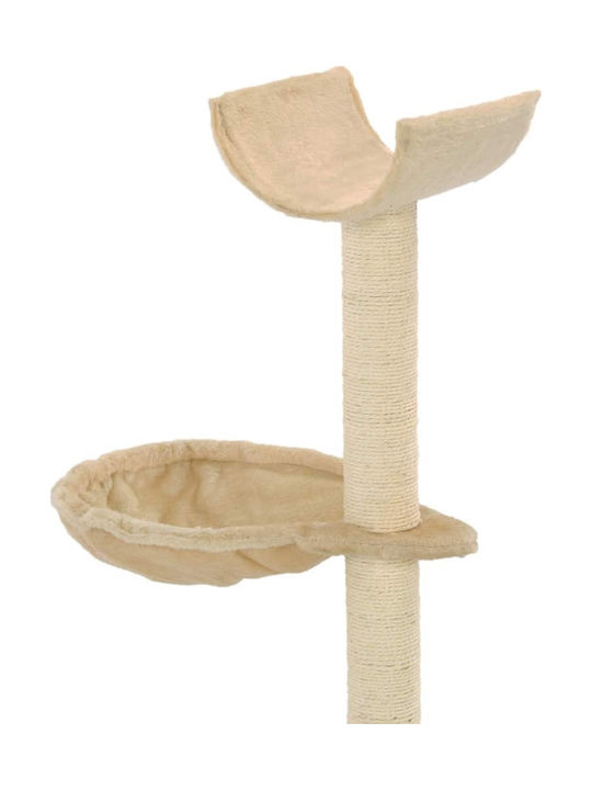 vidaXL Kratzbaum Katzenbäume Beige 3 Ebenen 30x30x105cm