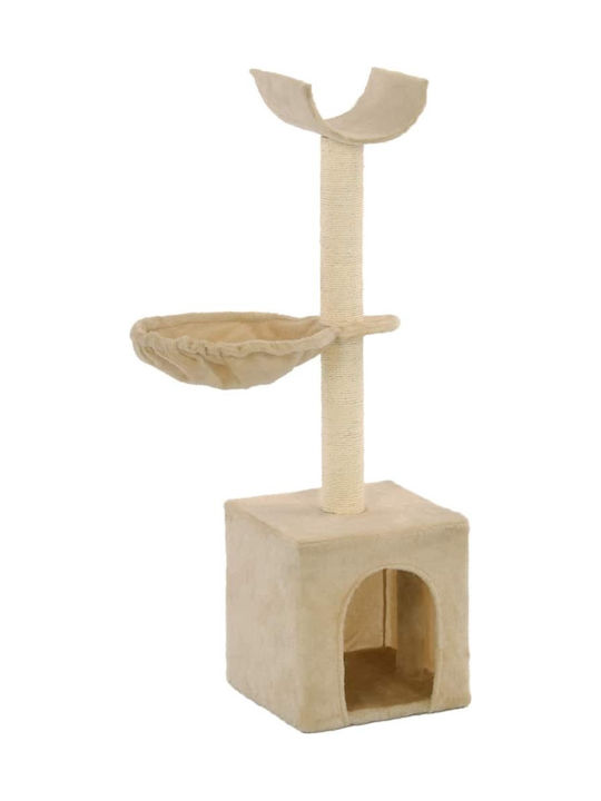 vidaXL Kratzbaum Katzenbäume Beige 3 Ebenen 30x30x105cm