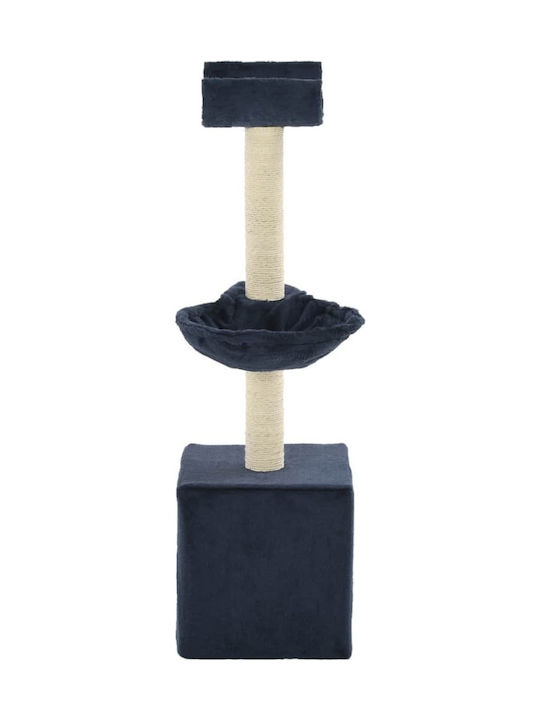 vidaXL Cat Scratching Post Cat Tree Γατόδεντρο με Στύλους Ξυσίματος από Σχοινί Σιζάλ Μπλε In Blue Colour 30x30x105 cm 170627