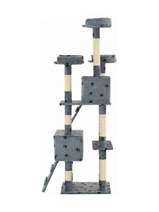 vidaXL Ονυχοδρόμιο Γατόδεντρο Γκρι 5 επιπέδων 50x50x170εκ.