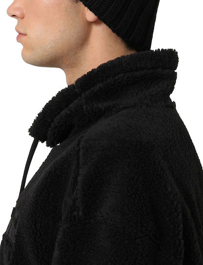 Semiury Pom Pom Beanie Beanie with Rib Knit in Black color