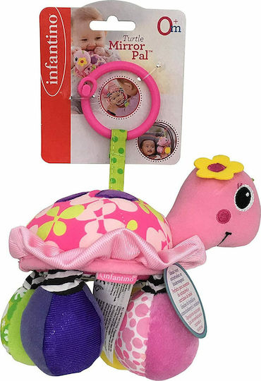 Infantino Pendant Toy for Car with Teether and Mirror Turtle Mirror Pal Sparkle