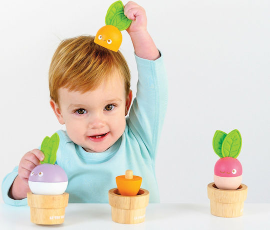 Le Toy Van Stacking Toy Stacking Game with Vegetables made of Wood for 18++ Months