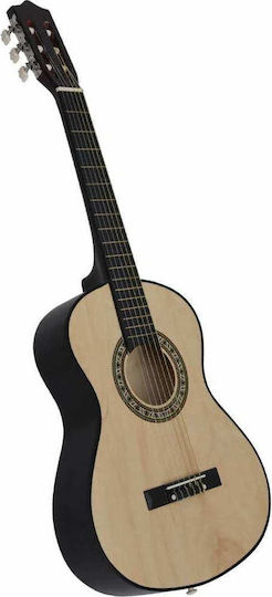 vidaXL Classical Beginner 34" Kids Classical Guitar 1/2 Set Light Wood