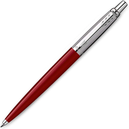 Parker Jotter Pen Set Rollerball made of Steel Original Red CT in a case (in a paper cassette)