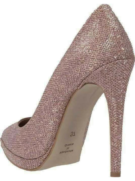 Stefania Pointed Toe Pink Heels