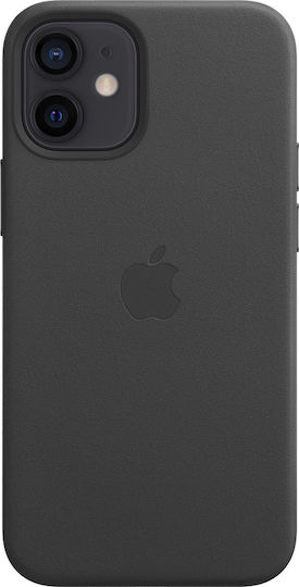Apple Back Cover Leather Black (iPhone 12 mini)