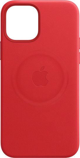 Apple Leather Case with MagSafe Back Cover Δερμάτινο Κόκκινο (iPhone 12 mini)