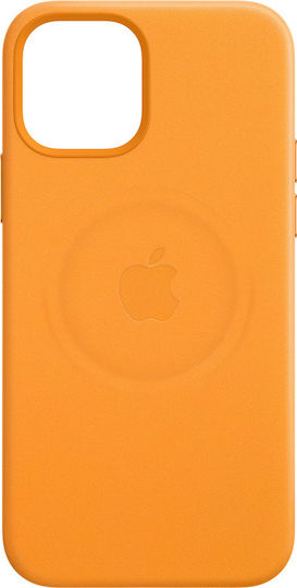 Apple Leather Case with MagSafe Back Cover Leather Yellow (iPhone 12 mini)
