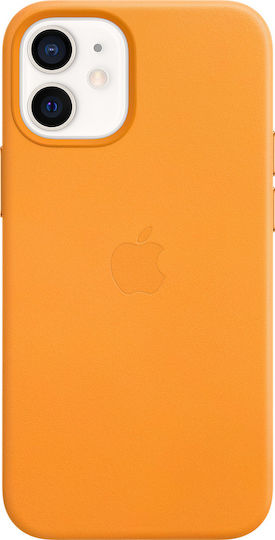 Apple Leather Case with MagSafe Back Cover Leather Yellow (iPhone 12 mini)
