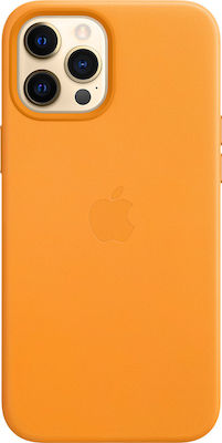 Apple Leather Case with MagSafe Umschlag Rückseite Leder Gelb (iPhone 12 Pro Max) MHKH3ZM/A