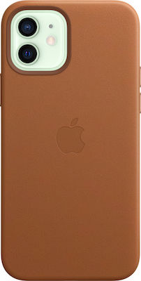 Apple Leather Case with MagSafe Back Cover Saddle Brown (iPhone 12 / 12 Pro)