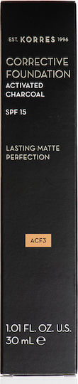 Korres Activated Charcoal Corrective Мус SPF15 ACF3 30мл