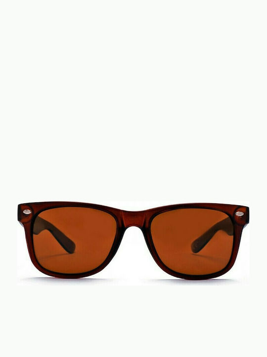 Mohiti Sunholics PL227 Sunglasses with Brown Plastic Frame and Orange Polarized Lens