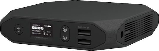Omnicharge Omni20+ Baterie Externă Solară 20400mAh Cu 3 Porturi De Ieșire USB-A Și Port De Ieșire USB-C Încărcare Rapidă Neagră