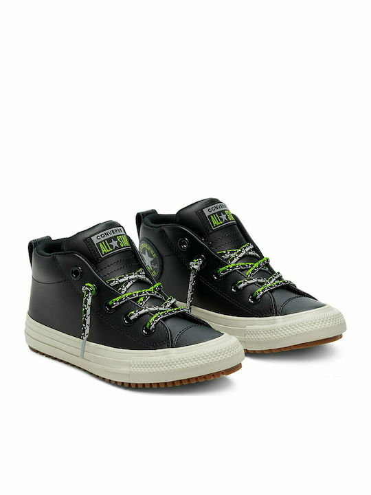 Converse Παιδικά Sneakers High Chuck Taylor All Star Street Boot Ανατομικά Μαύρα