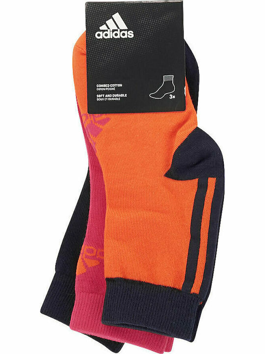 adidas Παιδικά Σοσόνια Performance Πορτοκαλί 3 Ζευγάρια