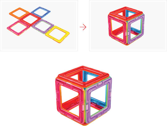 Magformers Magnetic Construction Toy Square Set for Children 3+ Years