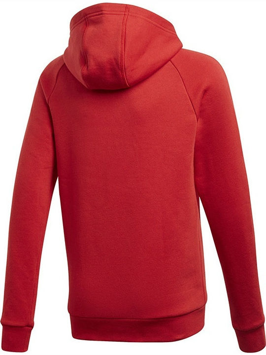 adidas Fleece Kids Sweatshirt with Hood and Pockets Red Core 18