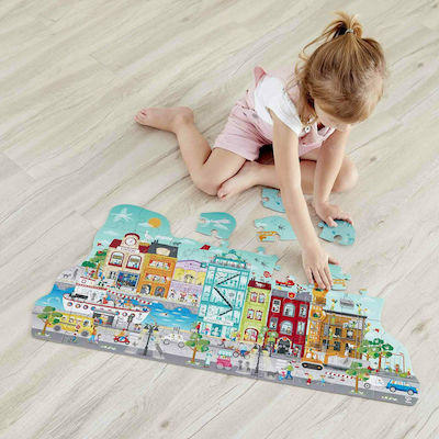 Wooden Kids Puzzle Animated City 49pcs Hape