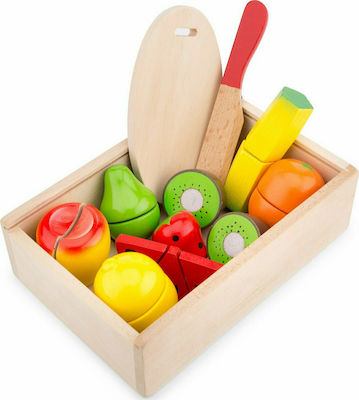 New Classic Toys Fruits & Vegetables Toy Σετ Φρούτων σε Καλάθι made of Wood for 2+ Years Old