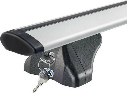 Cruz Μπάρες Οροφής Αλουμινίου Airo Dark T108 108εκ. Universal (Σετ χωρίς πόδια) Μαύρες