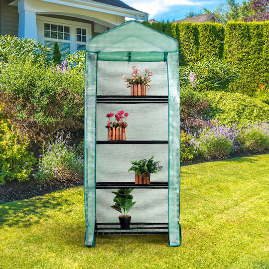 Herzberg HG-8001 Seed Propagator with Metal Frame and Shelves 0.49x0.69x1.58m