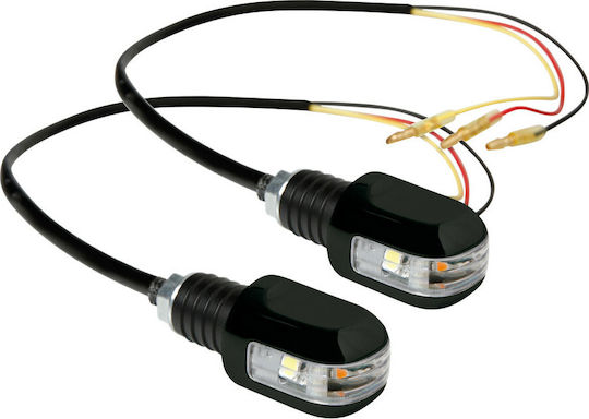 Lampa Αντίβαρα Τιμονιού με Φλας + led σε Μαύρο χρώμα