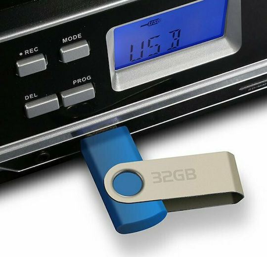 Technaxx TX-22+ 4717 Πικάπ με Προενίσχυση και Ενσωματωμένα Ηχεία Διάφανο