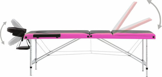vidaXL Tragbares Zusammenklappbares Physiotherapie-Bett aus Aluminium 191x70cm 3 Positionen