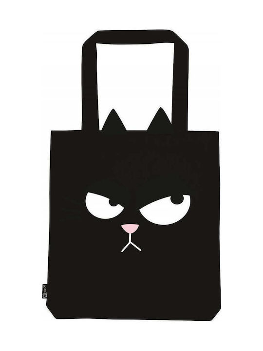 Moses Ed Cat Shopper Catitude Fabric Shopping Bag Black