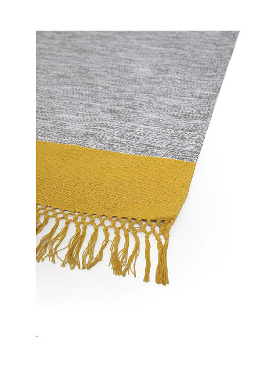 Royal Carpet Flitter Rug Rectangular Summer Cotton with Fringes Yellow