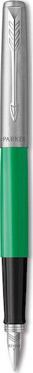 Parker Jotter Stiftset Kugelschreiber mit Füller Green CT in einem Etui (in einer Papierkassette)