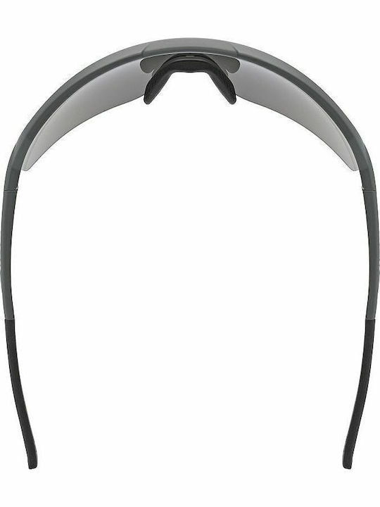 Uvex Sportstyle 227 Unisex Sunglasses with Gray Plastic Frame and Silver Mirror Lens S5320665516