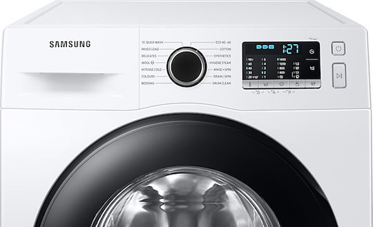 Samsung Mașină de Spălat Rufe 8kg cu Tehnologie cu Abur 1400 Rotiri Ecobubble WW80TA046AE/LE