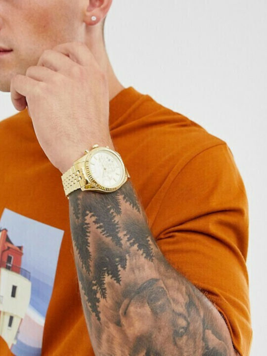 Michael Kors Lexington Часовник на Батерия с Метална Гривна Michael Kors Lexington Часовник на Батерия с Метална Гривна