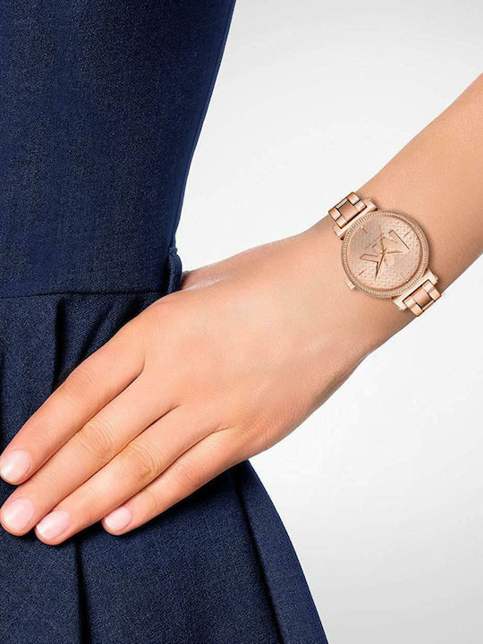 Michael Kors Sofie Ρολόι Μπαταρίας με Μεταλλικό Μπρασελέ