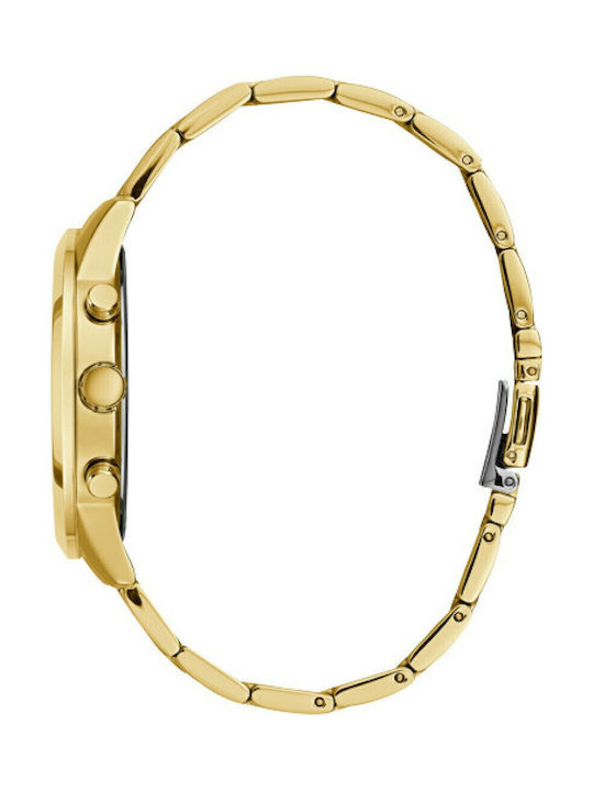 Guess Women's Watch Chronograph Solar with Gold Metal Bracelet