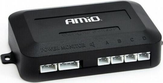 AMiO Car Parking System with Screen and 4 Sensors 22mm in Silver Color