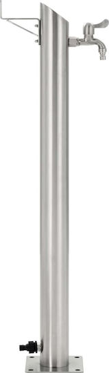 vidaXL Decorative Faucet Garden Stainless Steel Floor Round 95cm 95cmx95cm 45456