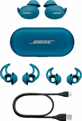 Bose Sport Earbuds Bluetooth-Freisprecheinrichtung Kopfhörer mit Schweißresistenz und Ladeetui Baltic Blue