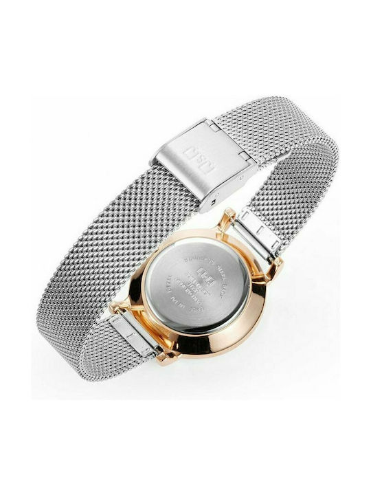 Q&Q Uhr mit Silber Metallarmband