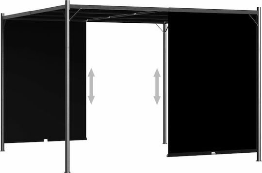 Πέργκολα Κήπου από Μέταλλο 300x300x255cm Μαύρη 49324 Πέργκολα Κήπου από Μέταλλο 300x300x255cm Μαύρη 49324